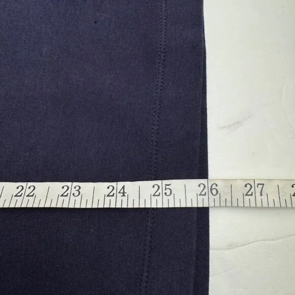 Talbots Navy Blue Pull Over Quarter Zip Sweatshirt Size XL Pima Cotton Preppy - Picture 9 of 9